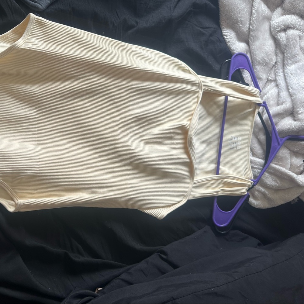 Cream and Black OQQ viral body suit